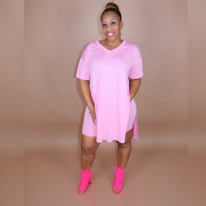 Classy n Chill Biker Shorts Set (Baby Pink)