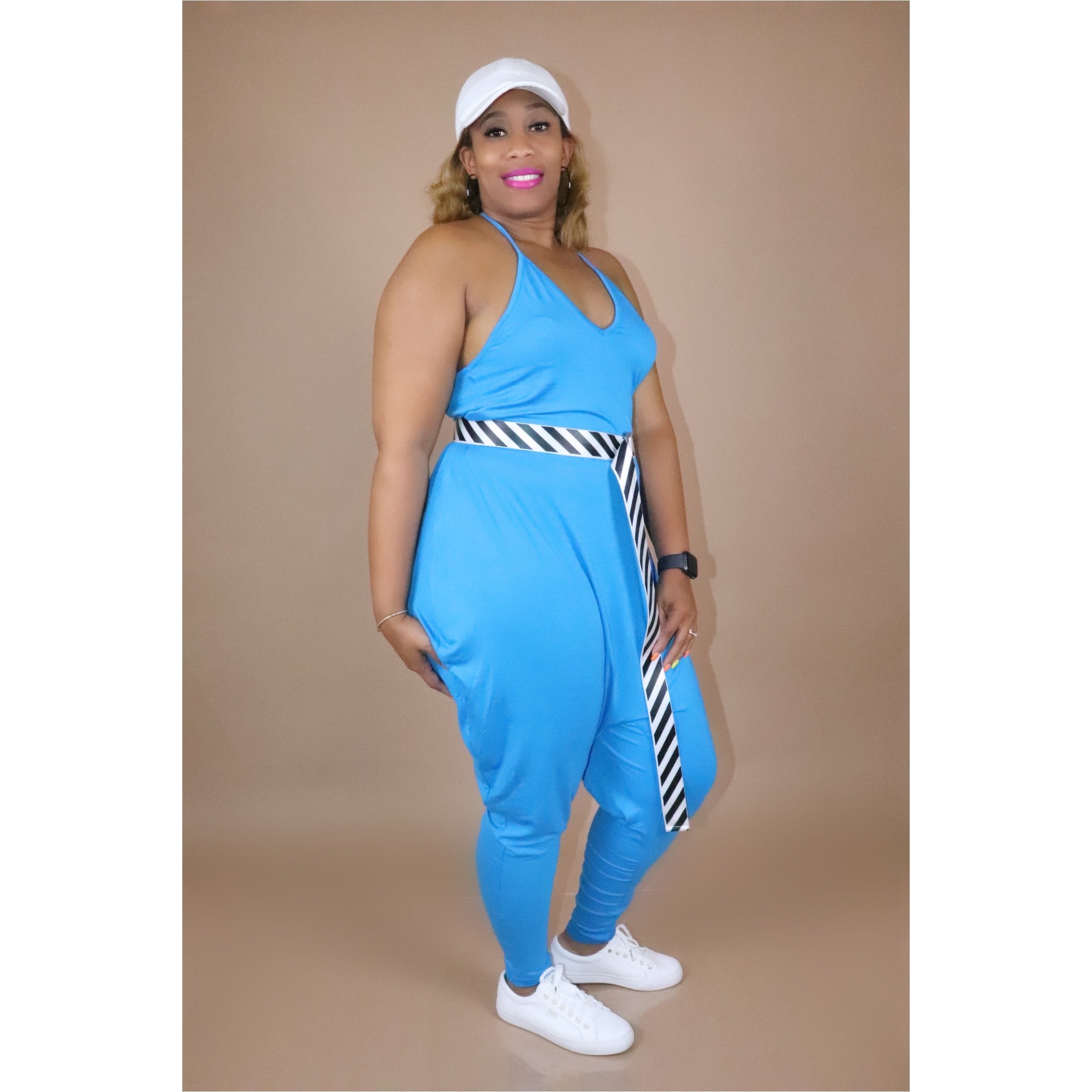 All in One Harem Jumpsuit (Teal Blue)
