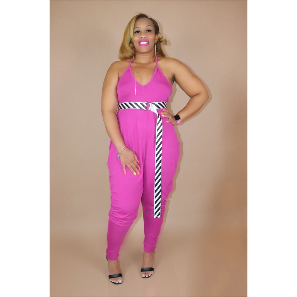 All In One Harem Jumpsuit (Pink)